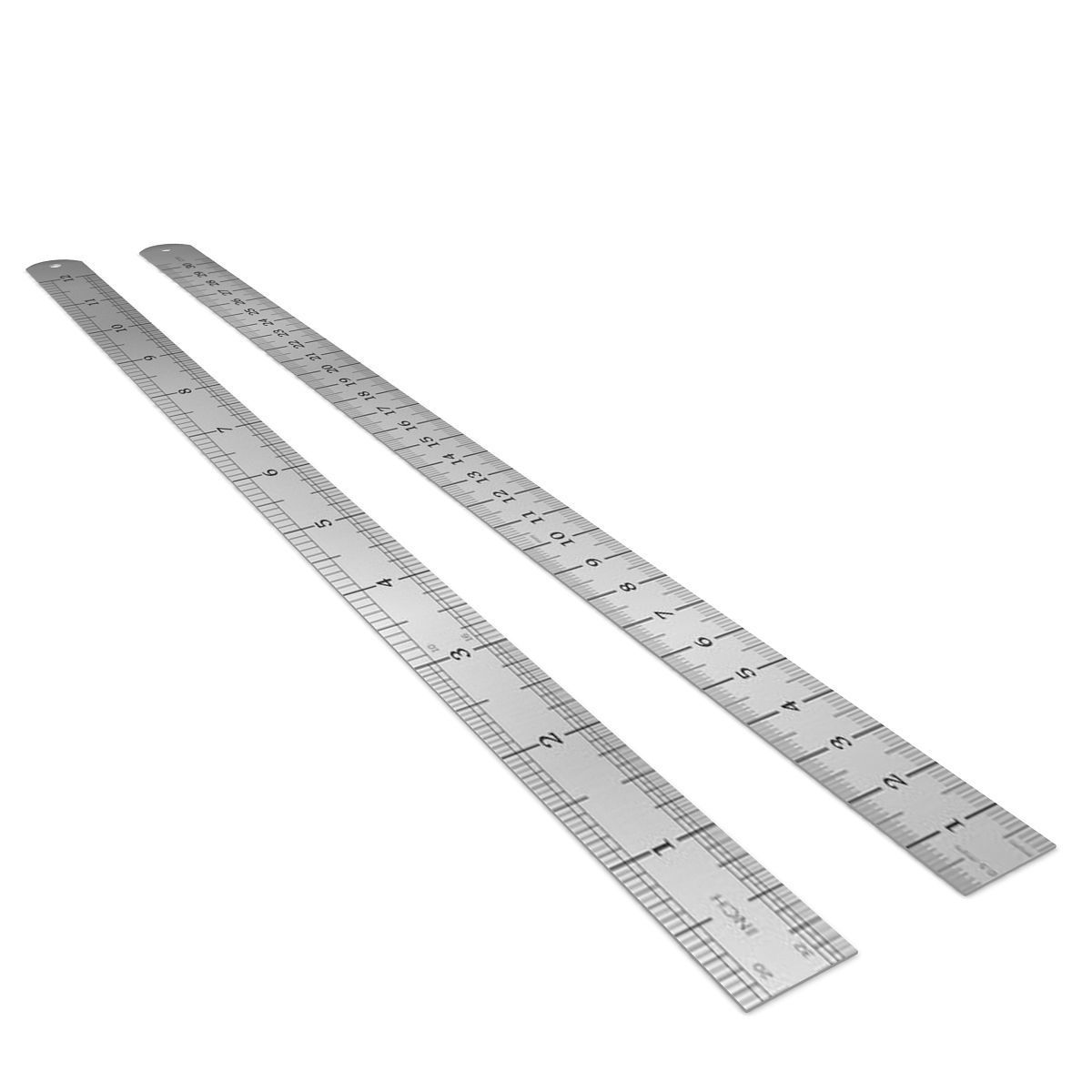 Metal Rulers 3D model_1