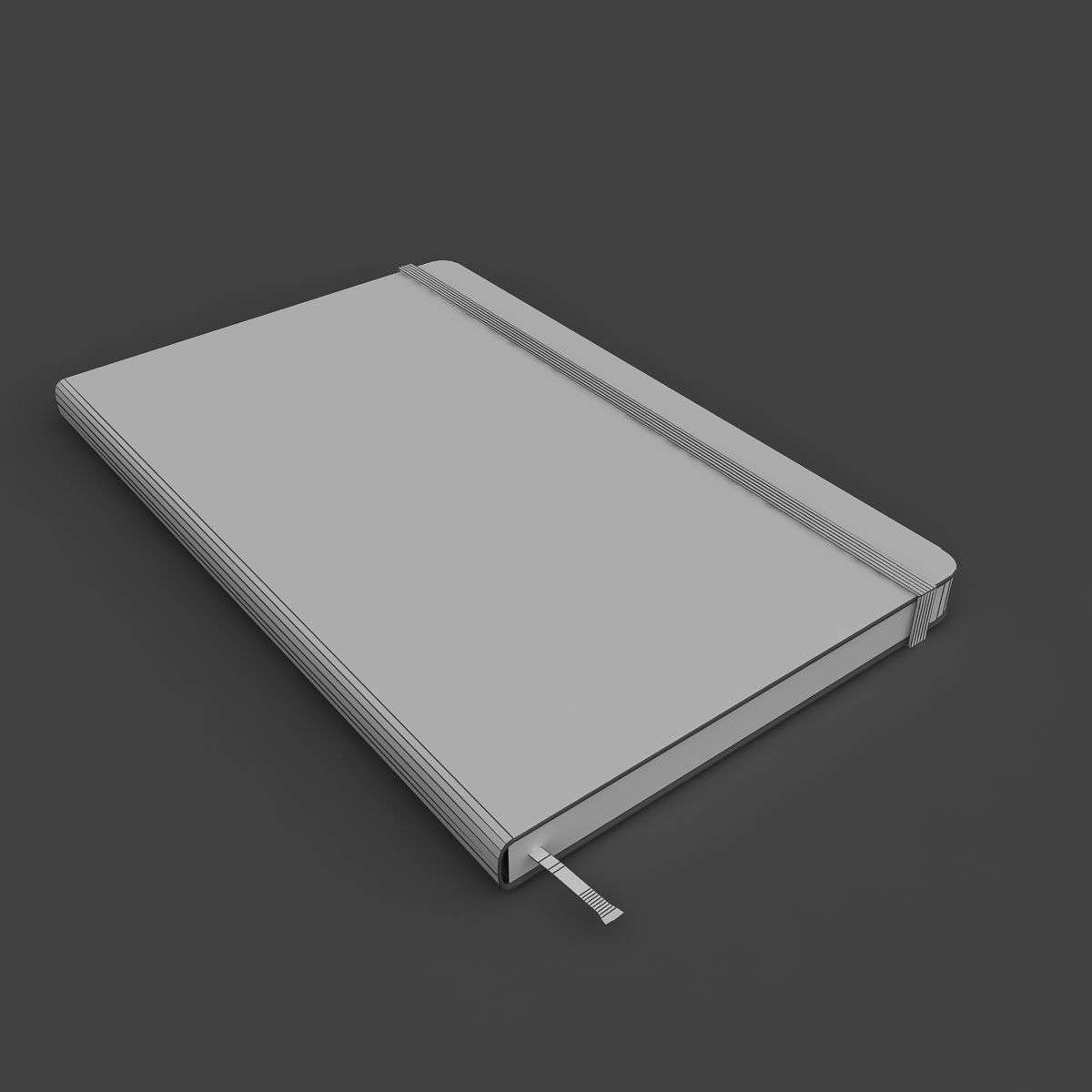 Moleskine notebook 3D model_3