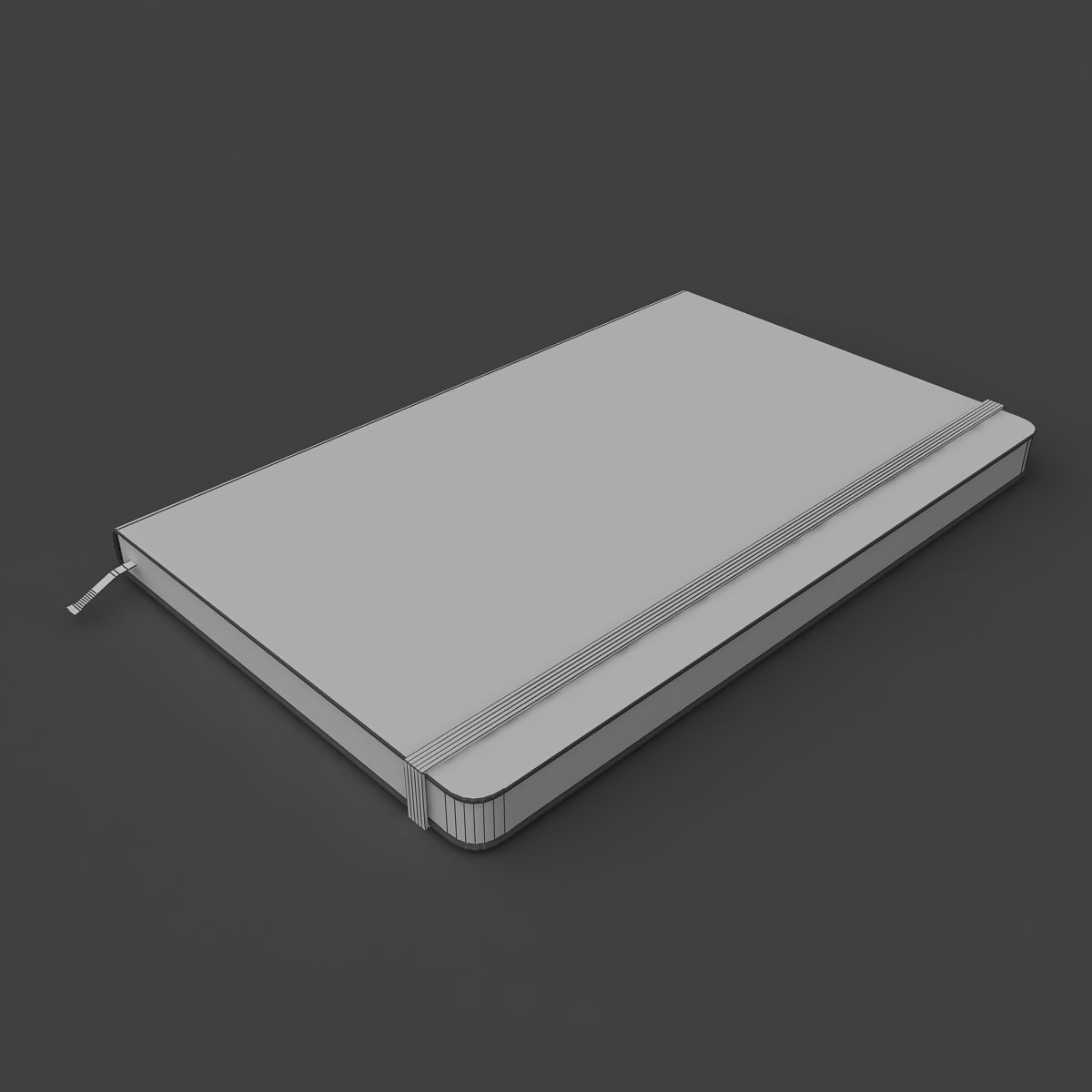 Moleskine notebook 3D model_4
