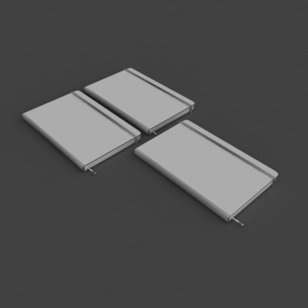 Moleskine notebook 3D model_6