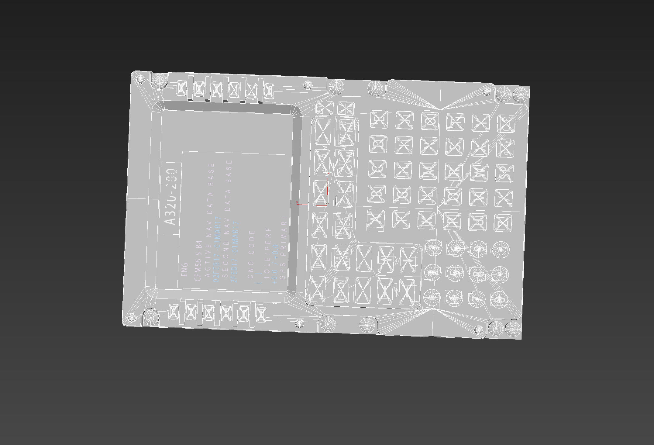 Multipurpose Control and Display Unit Low-poly 3D model_2