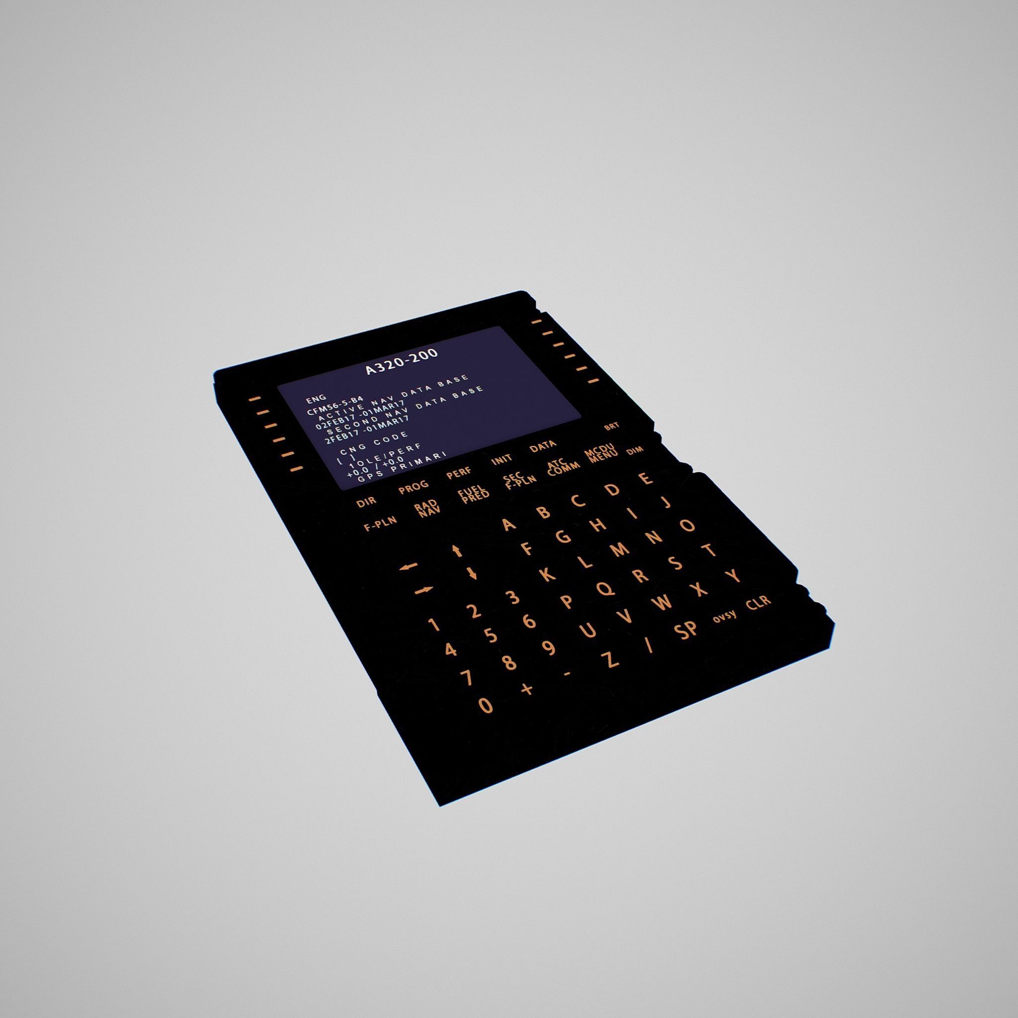 Multipurpose Control and Display Unit Low-poly 3D model_13