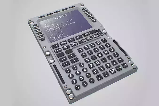 Multipurpose Control and Display Unit Low-poly 3D model