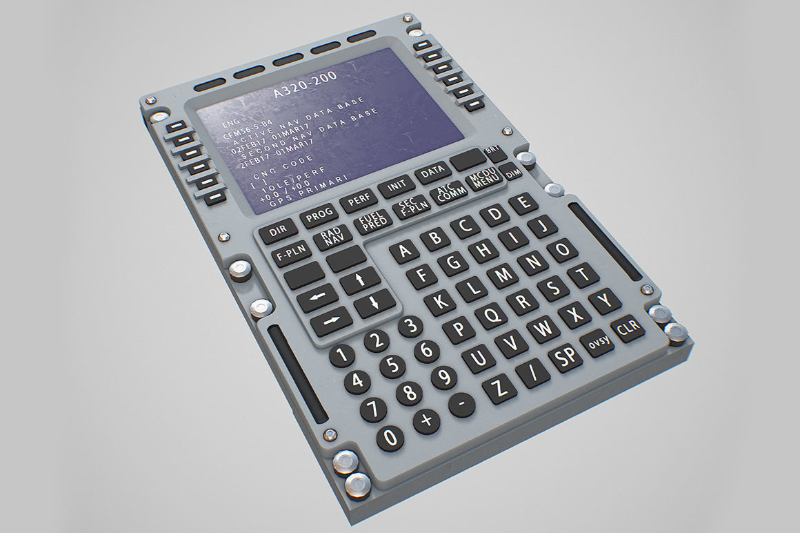 3D model Multipurpose Control and Display Unit VR / AR / low-poly ...