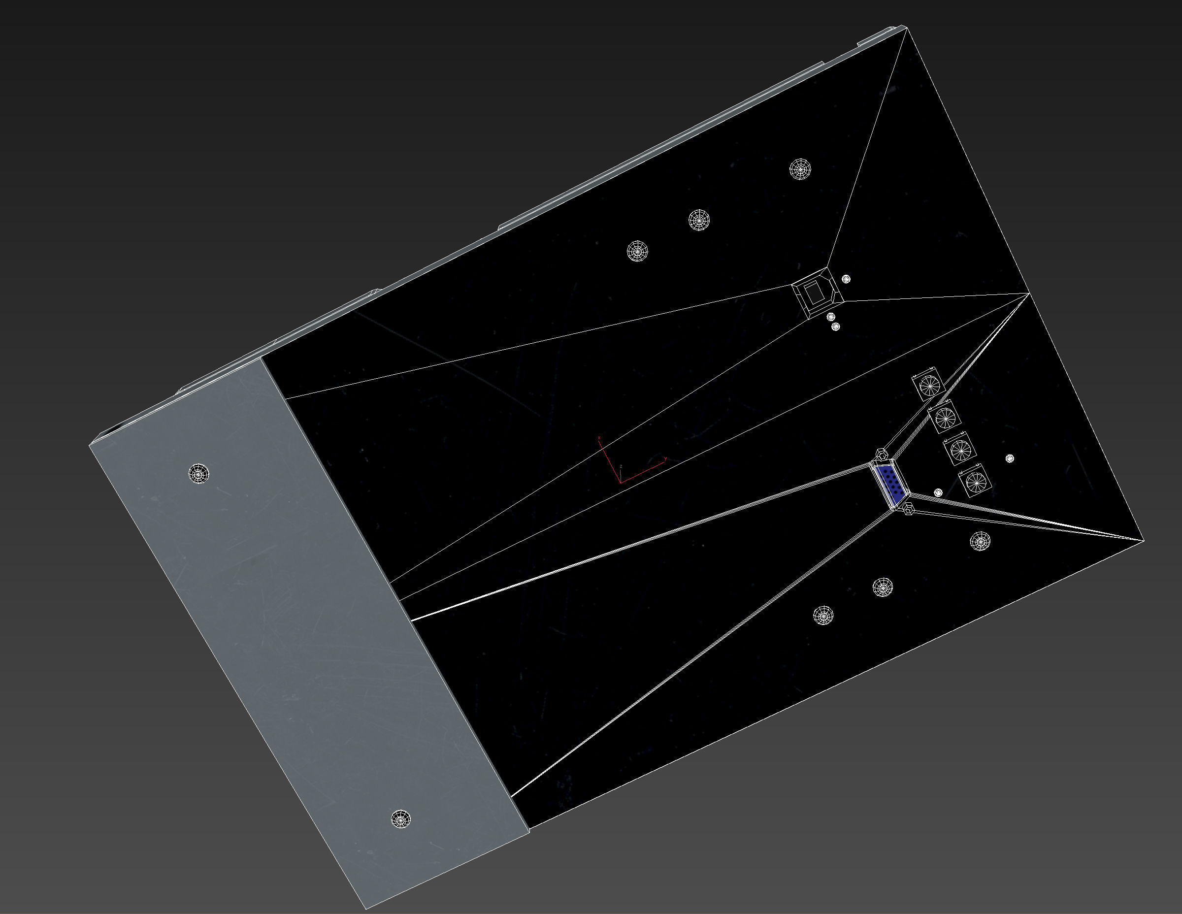 Multipurpose Control and Display Unit Low-poly 3D model_4