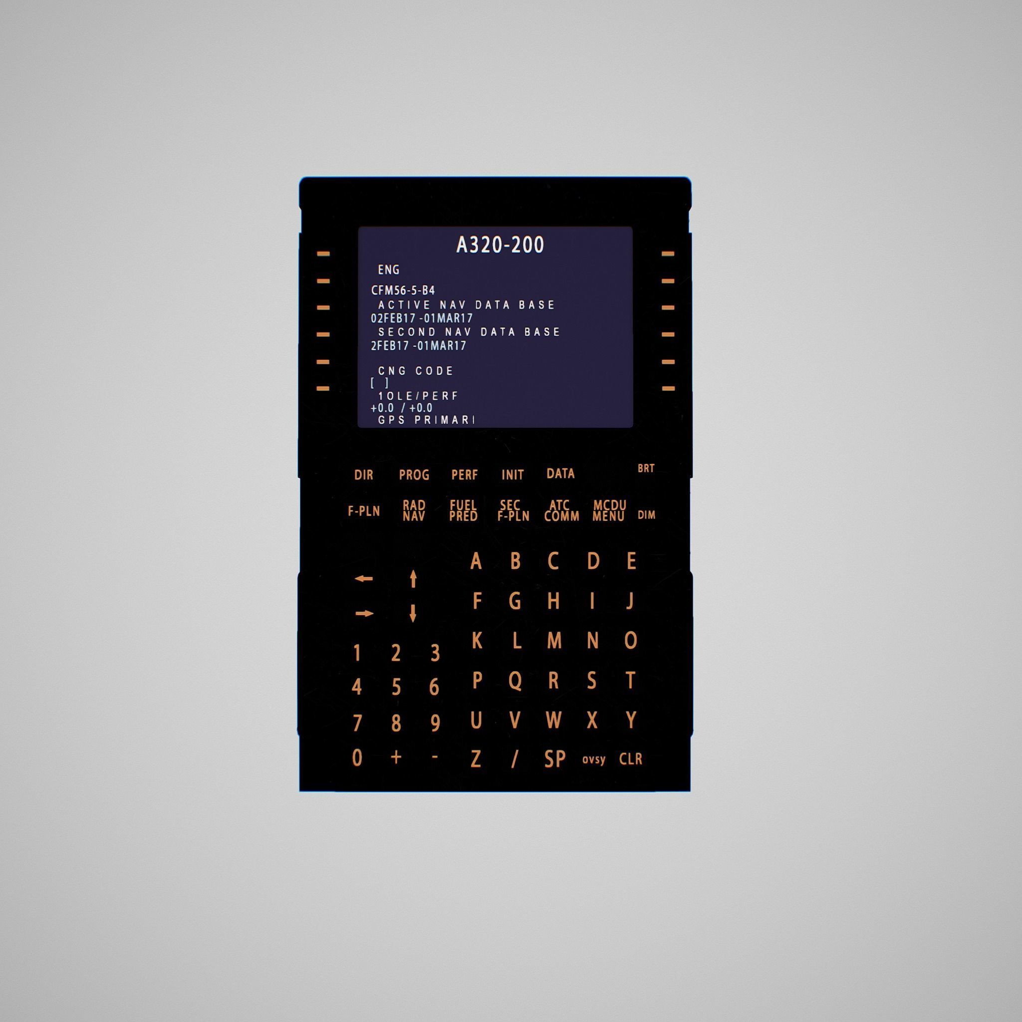 Multipurpose Control and Display Unit Low-poly 3D model_12