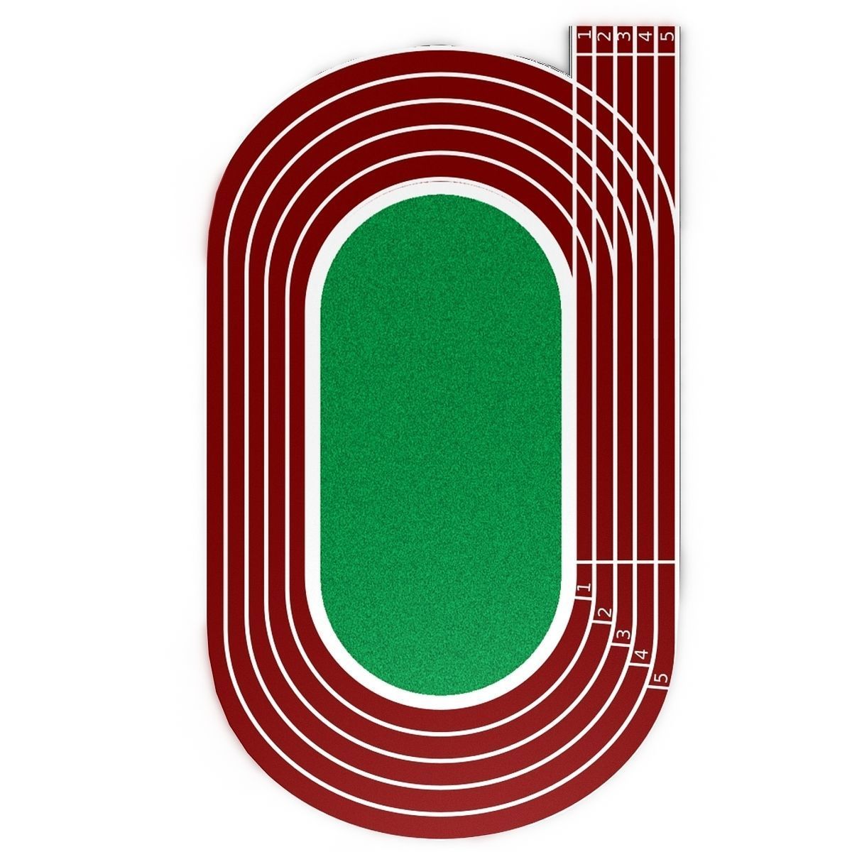 Running Track  3D model_2