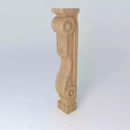 column wooden with carvings