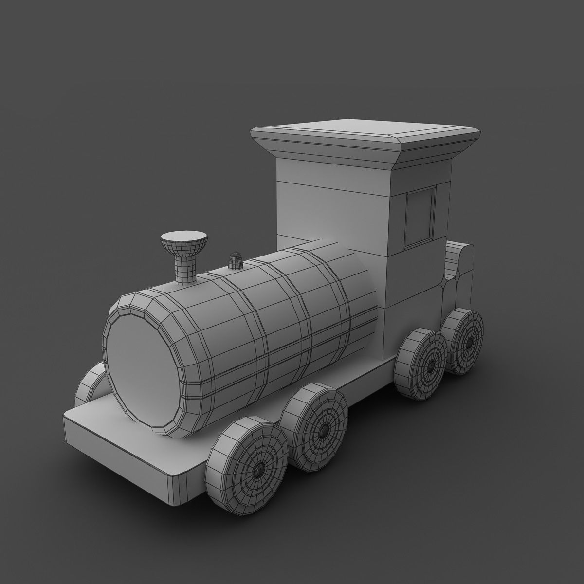 Toy Train 3D model_4