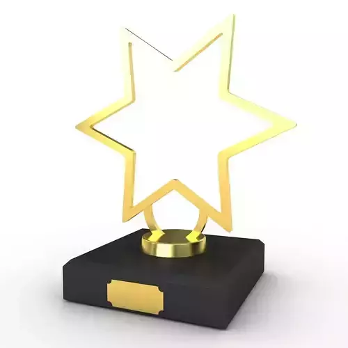 Trophy gold star award