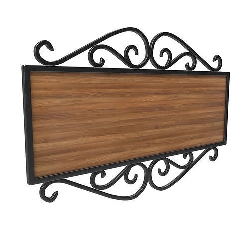 Welcome Sign No Text  3D model