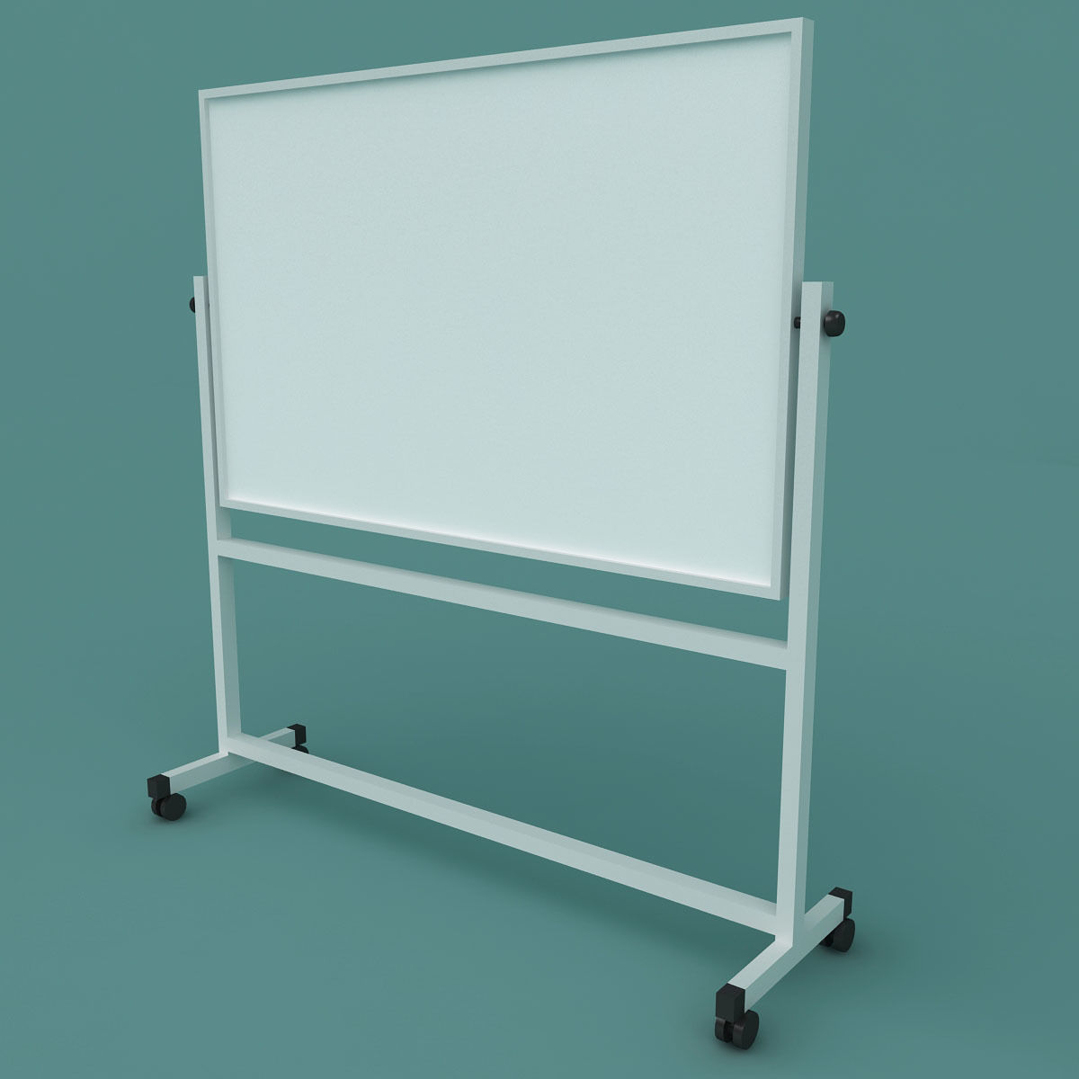 Whiteboard with stand 3D model_1