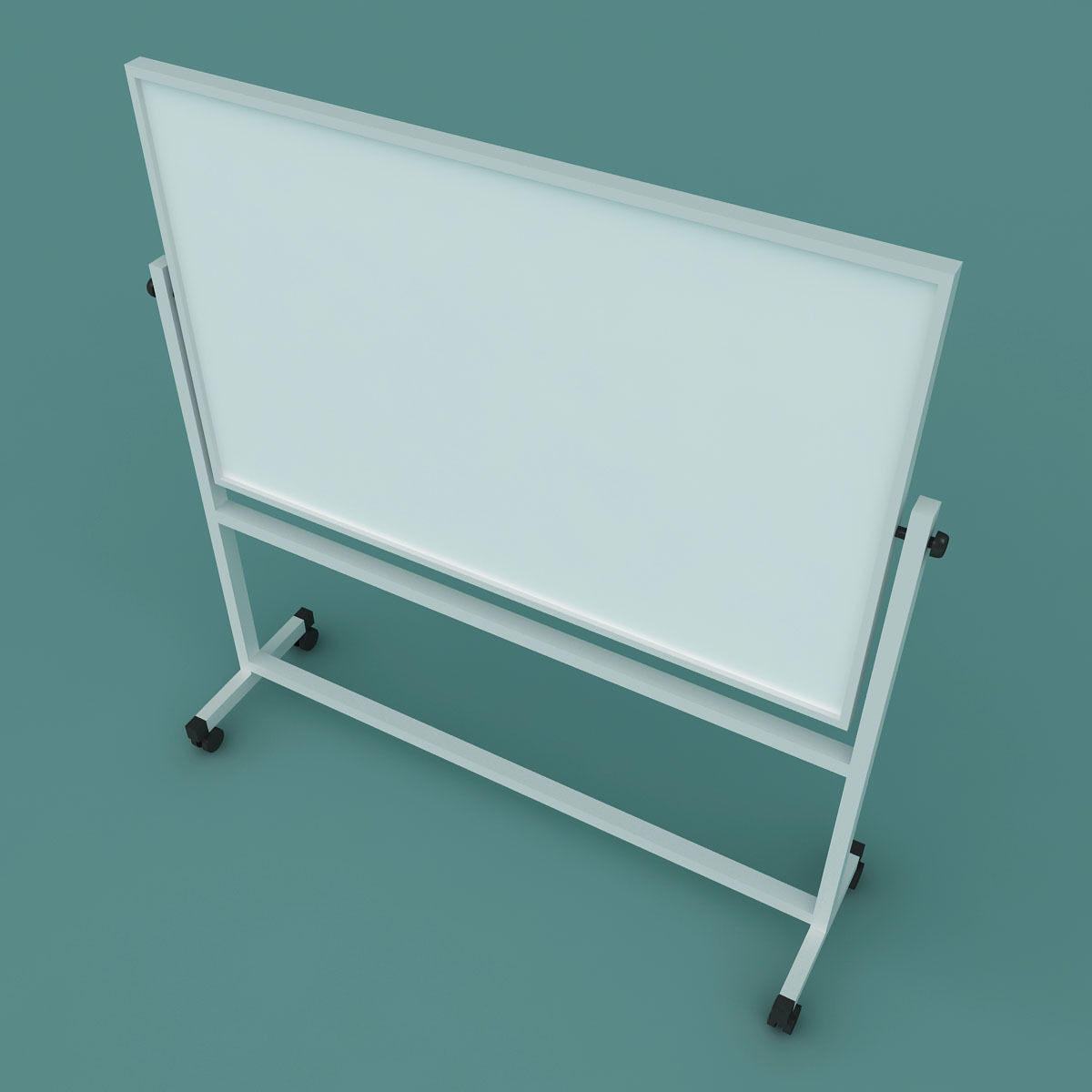 Whiteboard with stand 3D model_2