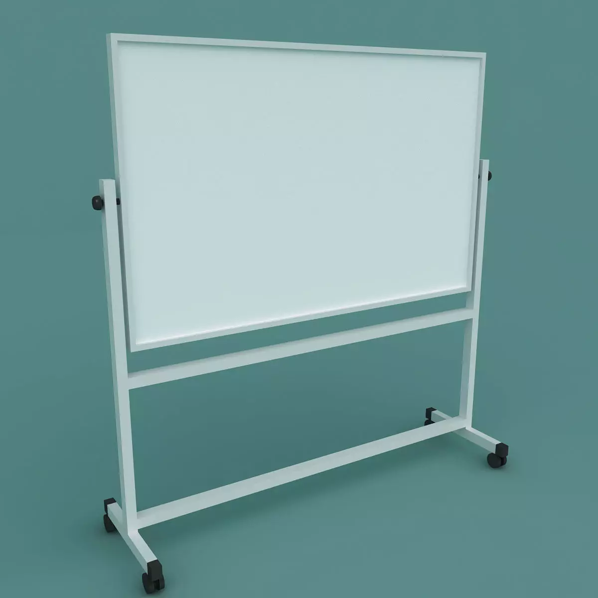 Whiteboard with stand 3D model_0