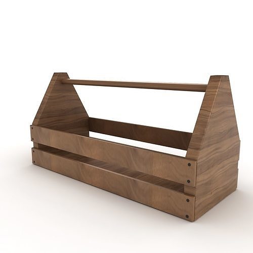 Wooden Toolbox 3D model