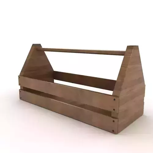 Wooden Toolbox 3D model