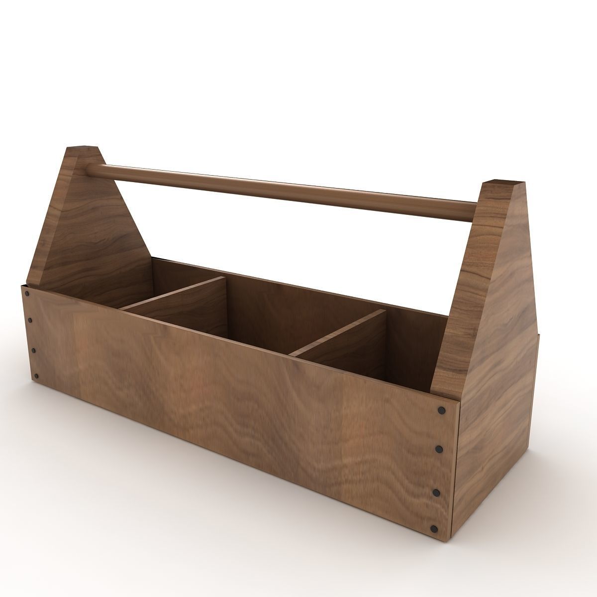 Wooden Toolbox  3D model_1