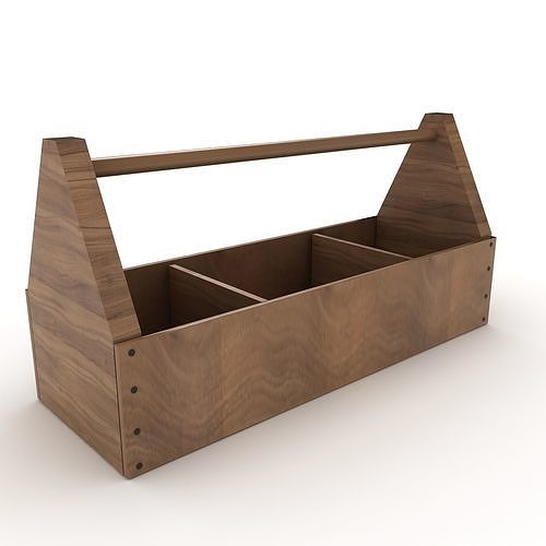 Wooden Toolbox  3D model