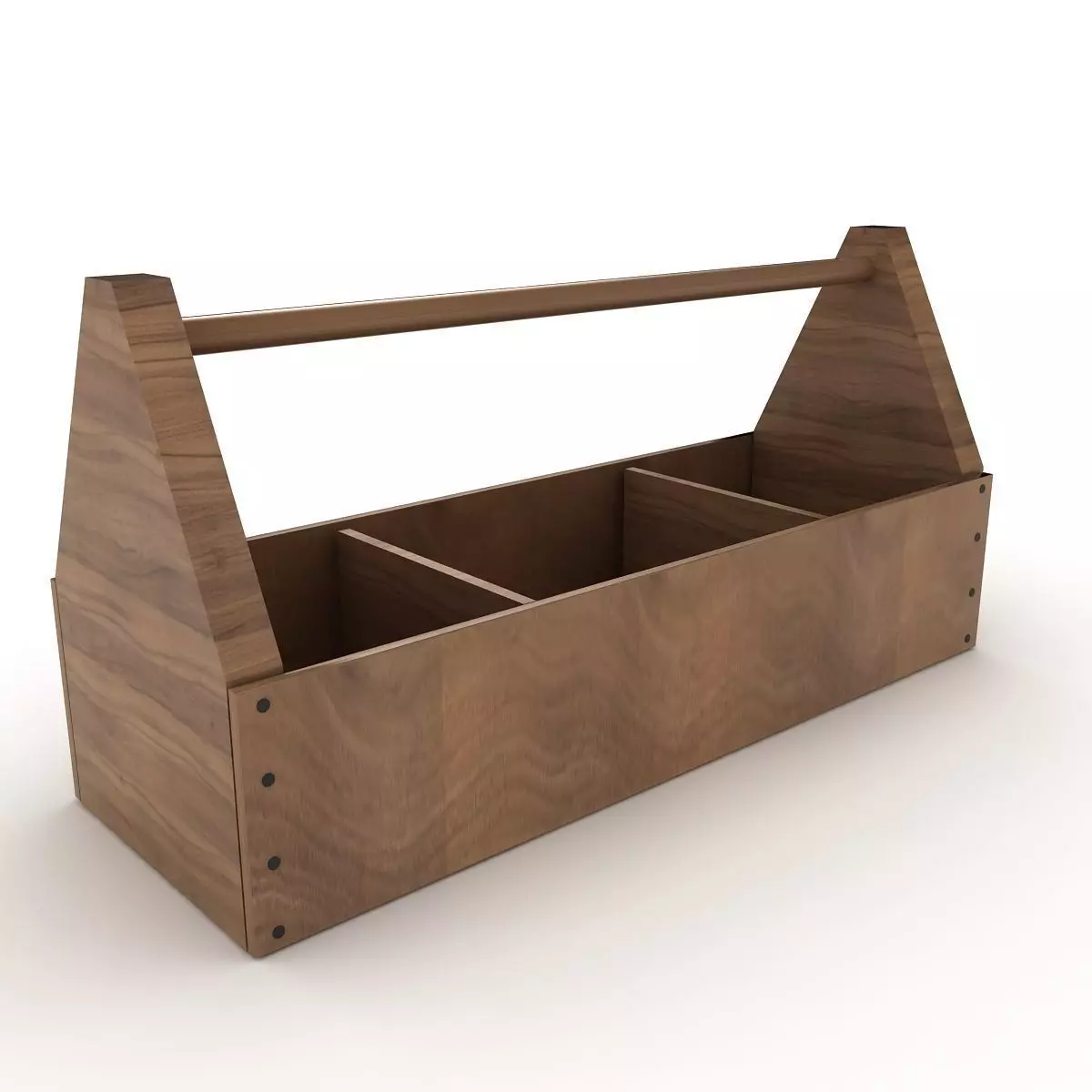 Wooden Toolbox  3D model_0