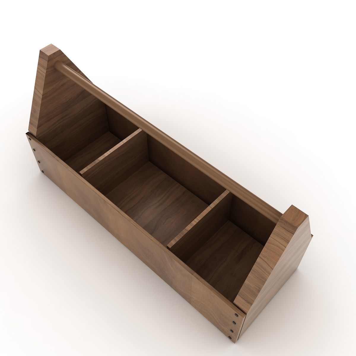 Wooden Toolbox  3D model_2