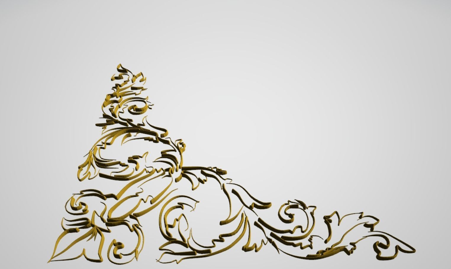 barocco ornament 3D model_2