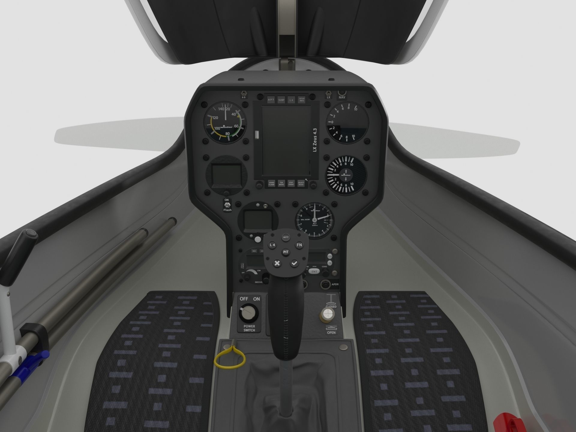 Alisport - Silent 2 electro - sailplane - glider - with cockpit 3D model_2