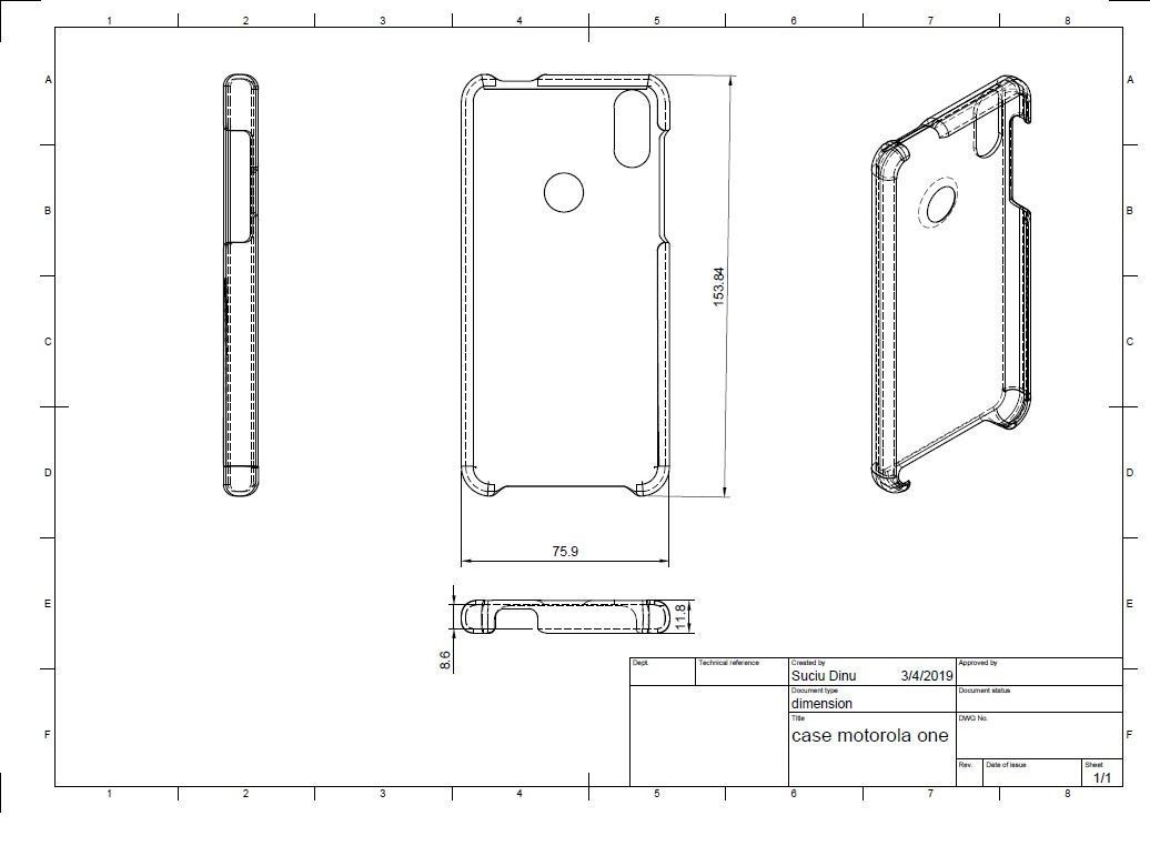case Motorola one P30 3D print model_4