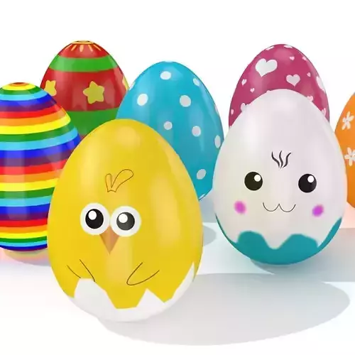 Easter eggs 11 Styles 3D Model Collection