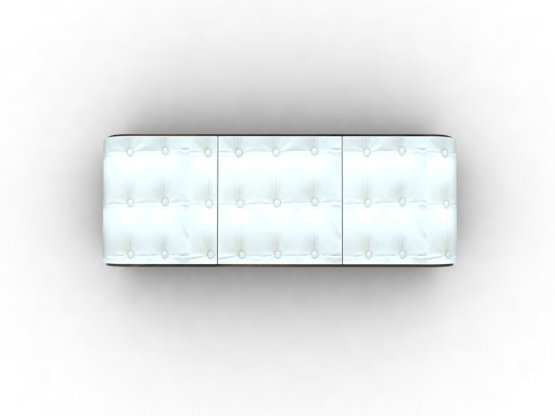 China bench Low-poly 3D model_3