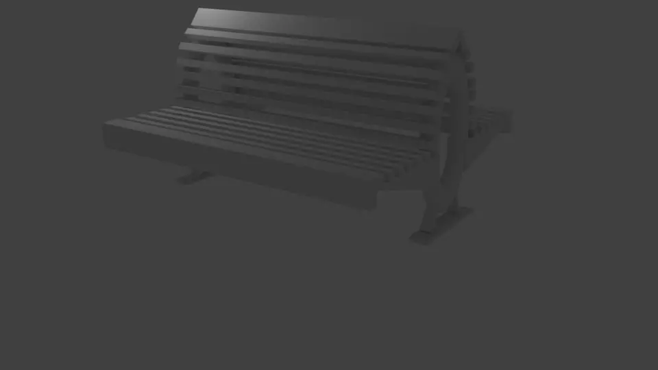 Street Bench 3D model Free 3D model