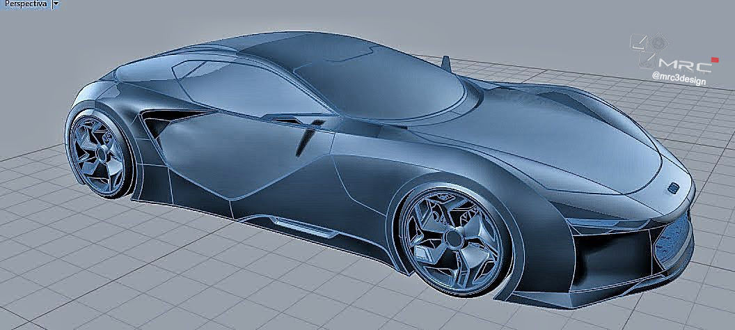 Quattro Spectre coupe version Low-poly 3D model_3