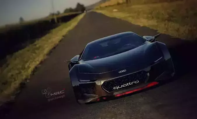Quattro Spectre coupe version Low-poly 3D model