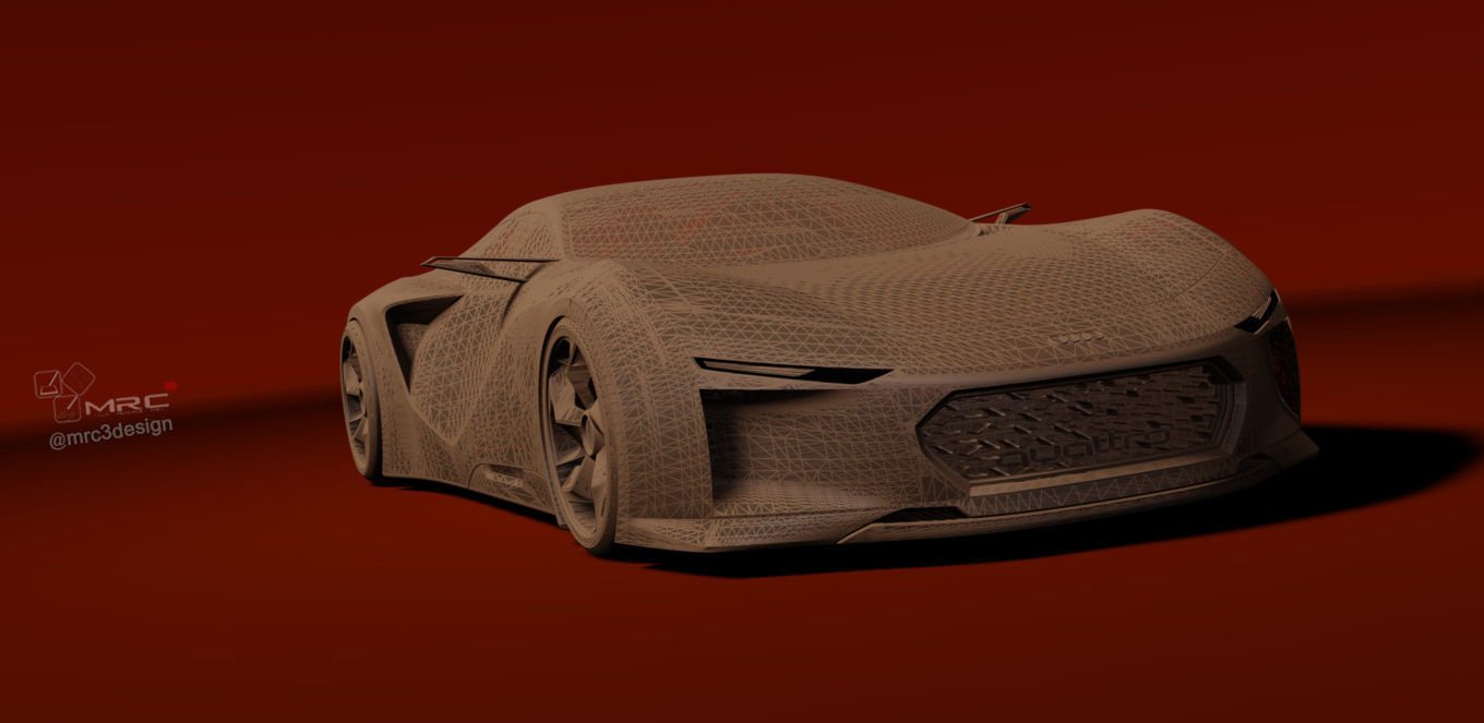 Quattro Spectre coupe version Low-poly 3D model_4