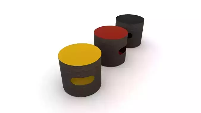 Circo Stool Low-poly 3D model