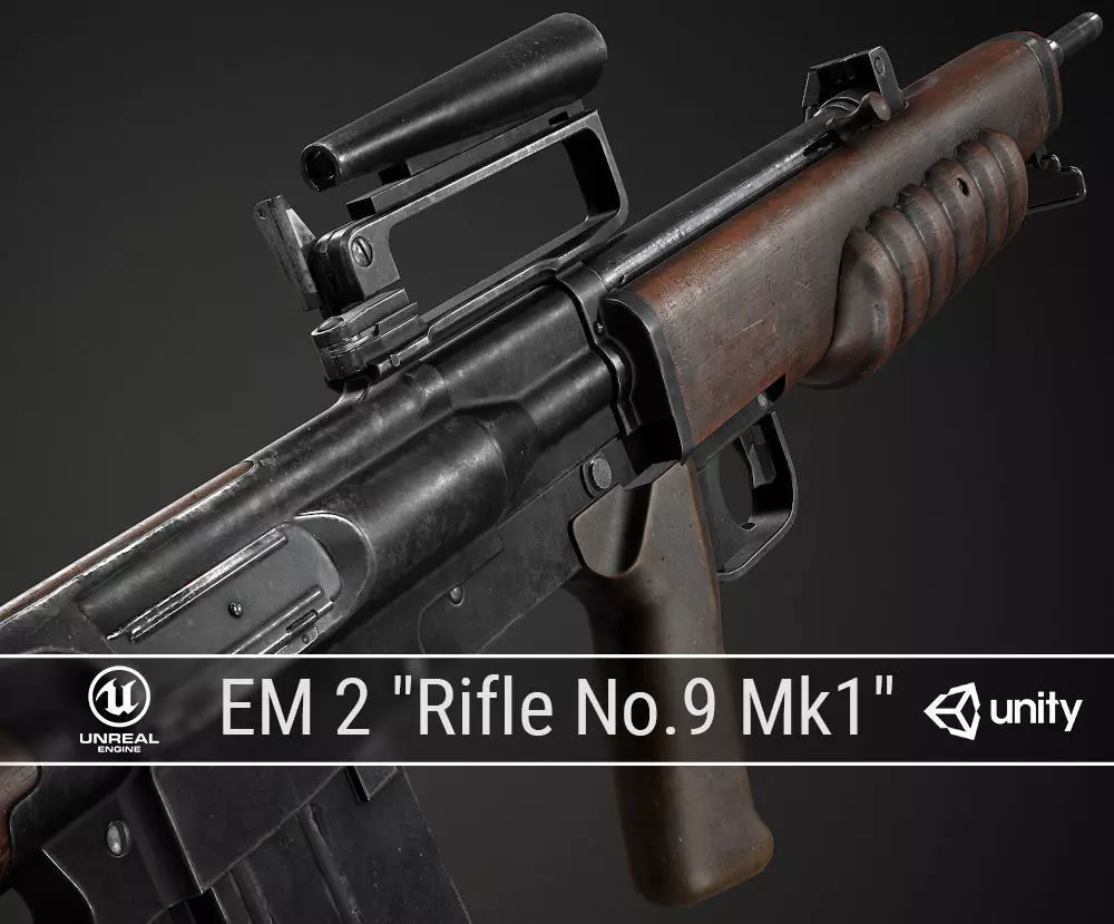 PBR British EM 2 Low-poly 3D model_0