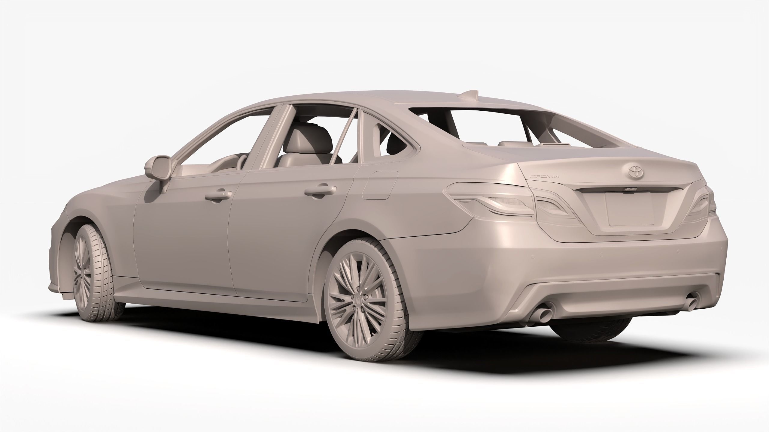 Toyota Crown 2019 3D model_7