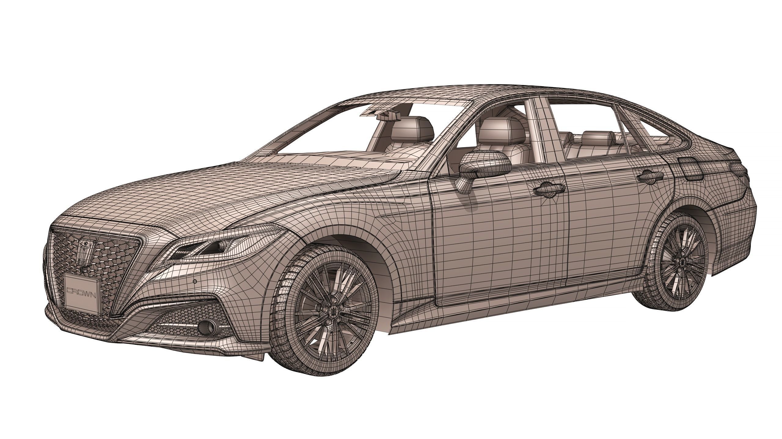 Toyota Crown 2019 3D model_12