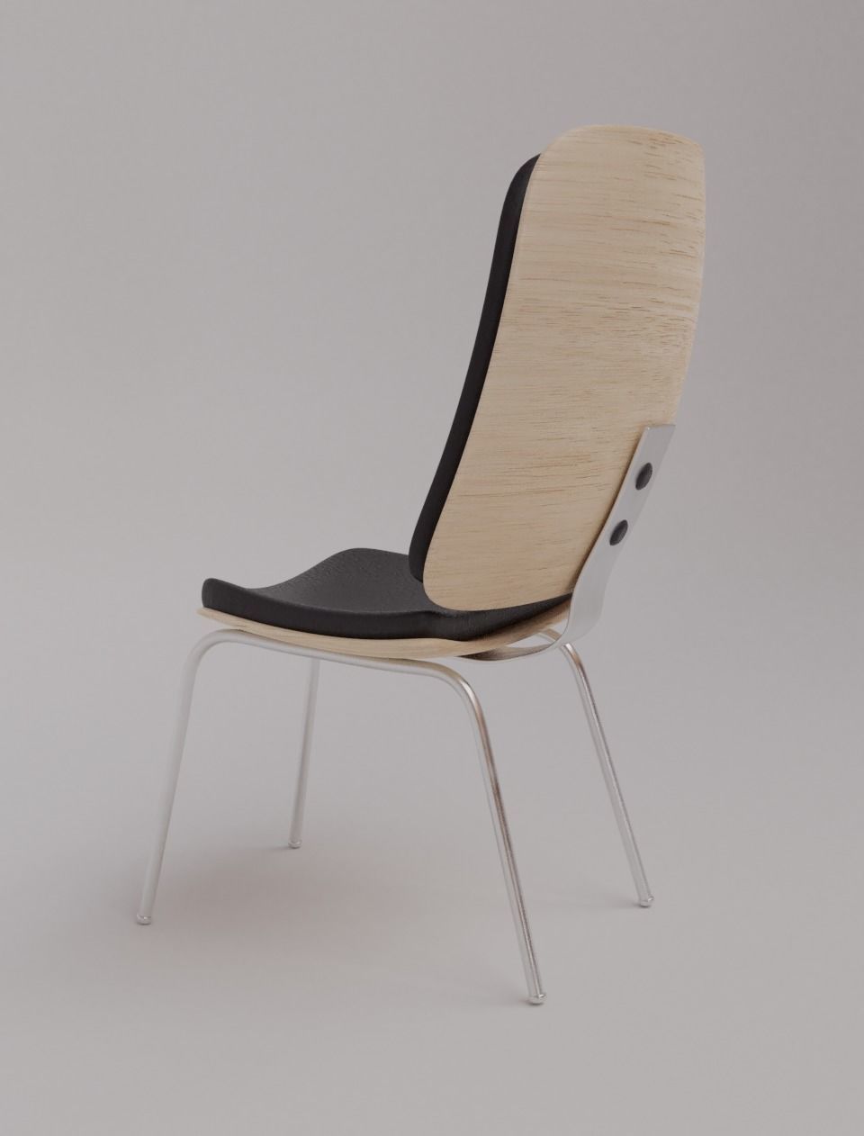 Simple Chair Free 3D model_1