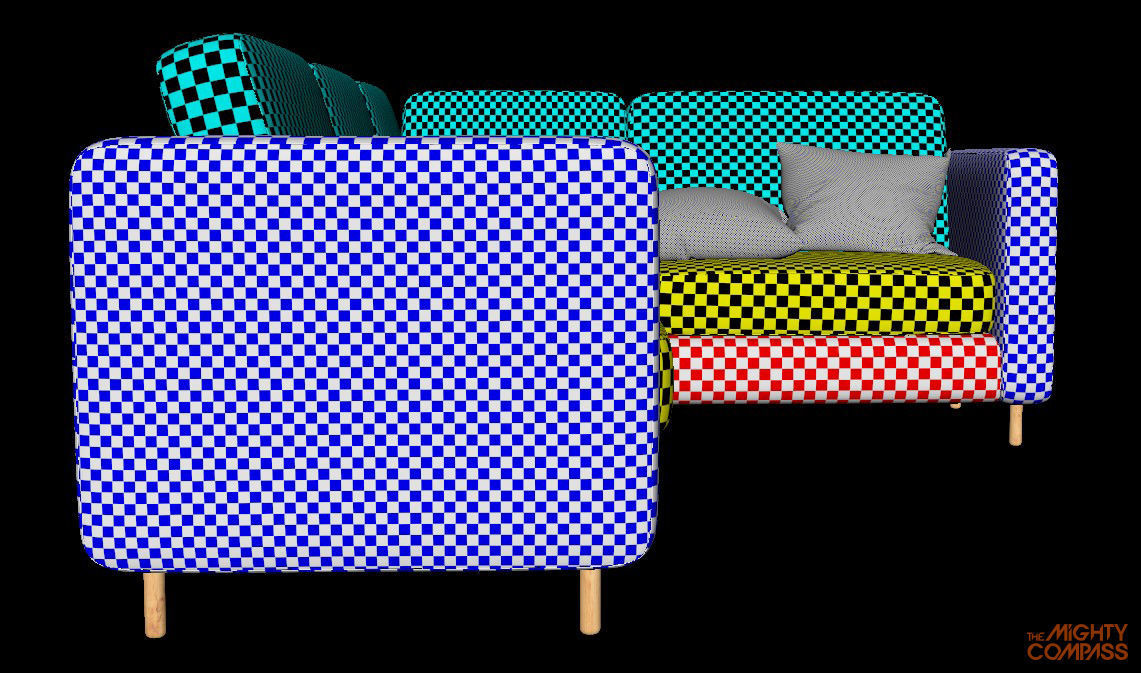 High Quality - Sofa and Pillow 3D model_10