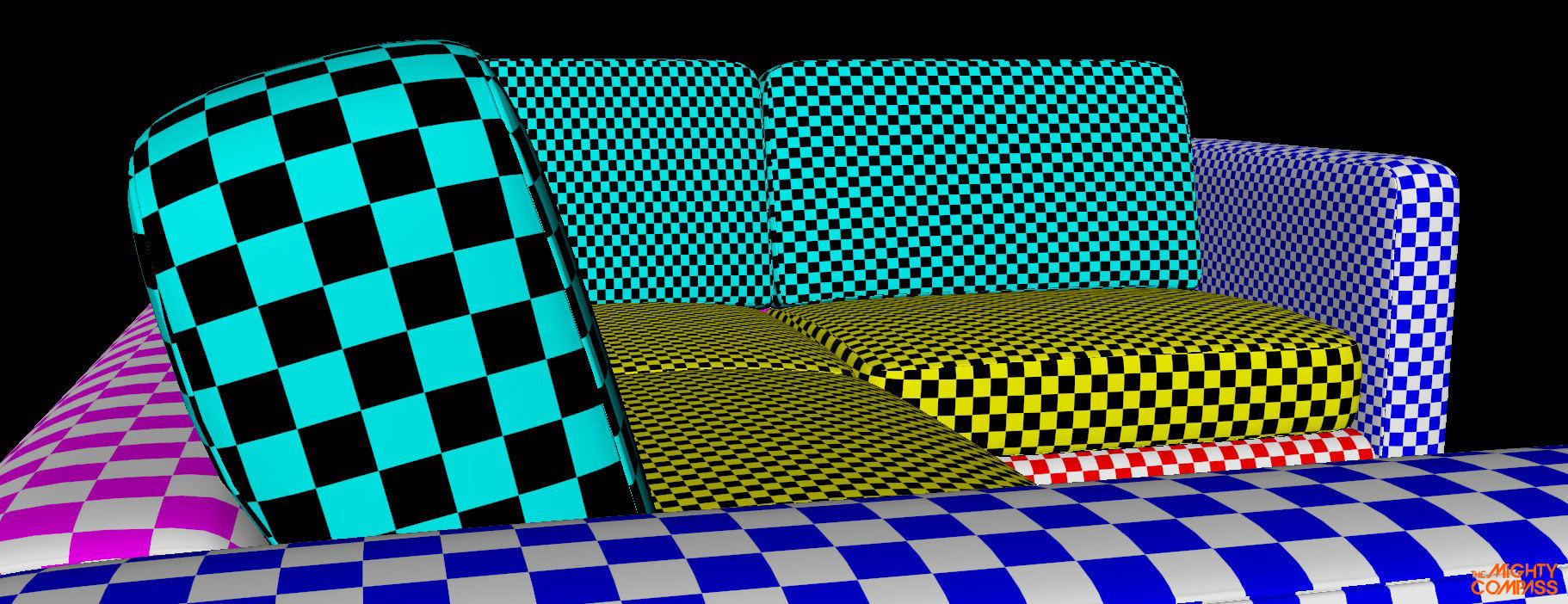 High Quality - Sofa and Pillow 3D model_12