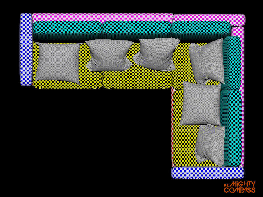 High Quality - Sofa and Pillow 3D model_11