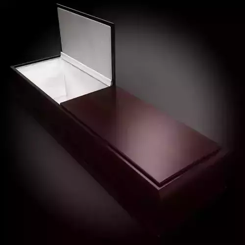 Classic Wood Coffin 1 3D model