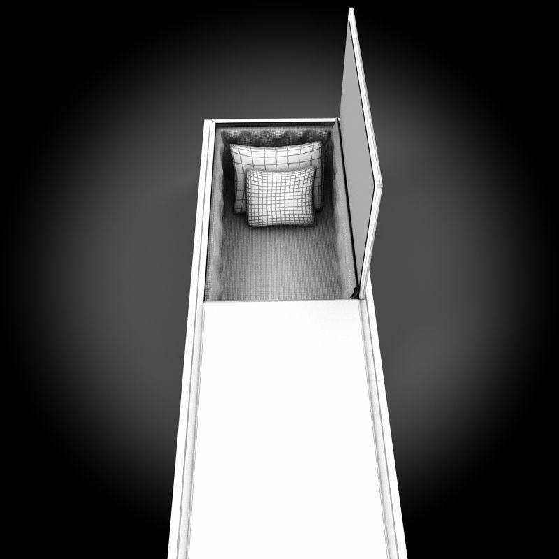 Classic Wood Coffin 1 3D model_9