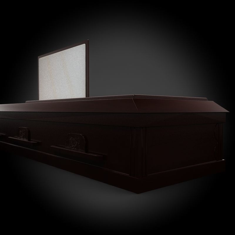 Classic Wood Coffin 1 3D model_6