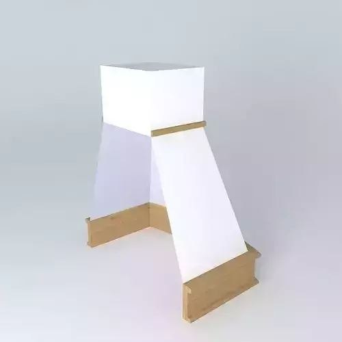 Hood wooden stand with box on top
