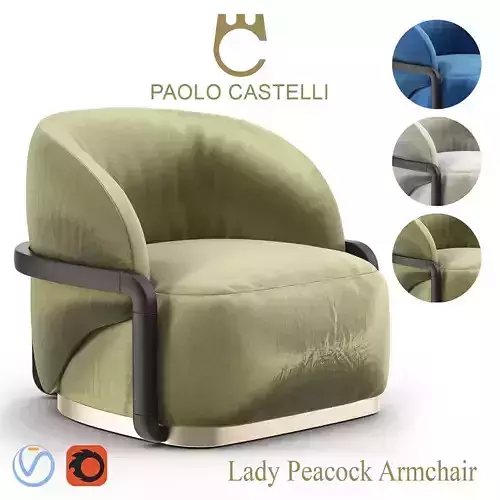 LADY PEACOCK Armchair from Paolo Castelli  3D model