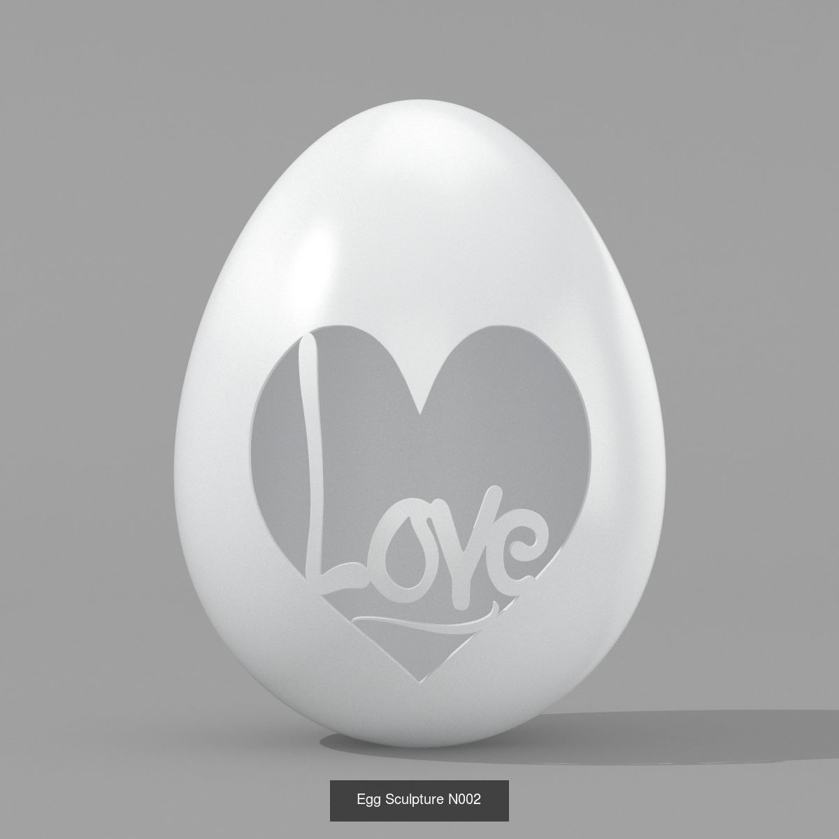 Egg Sculpture - 3 Models 3D Model Collection_2