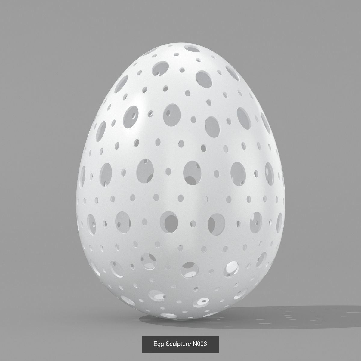 Egg Sculpture - 3 Models 3D Model Collection_3