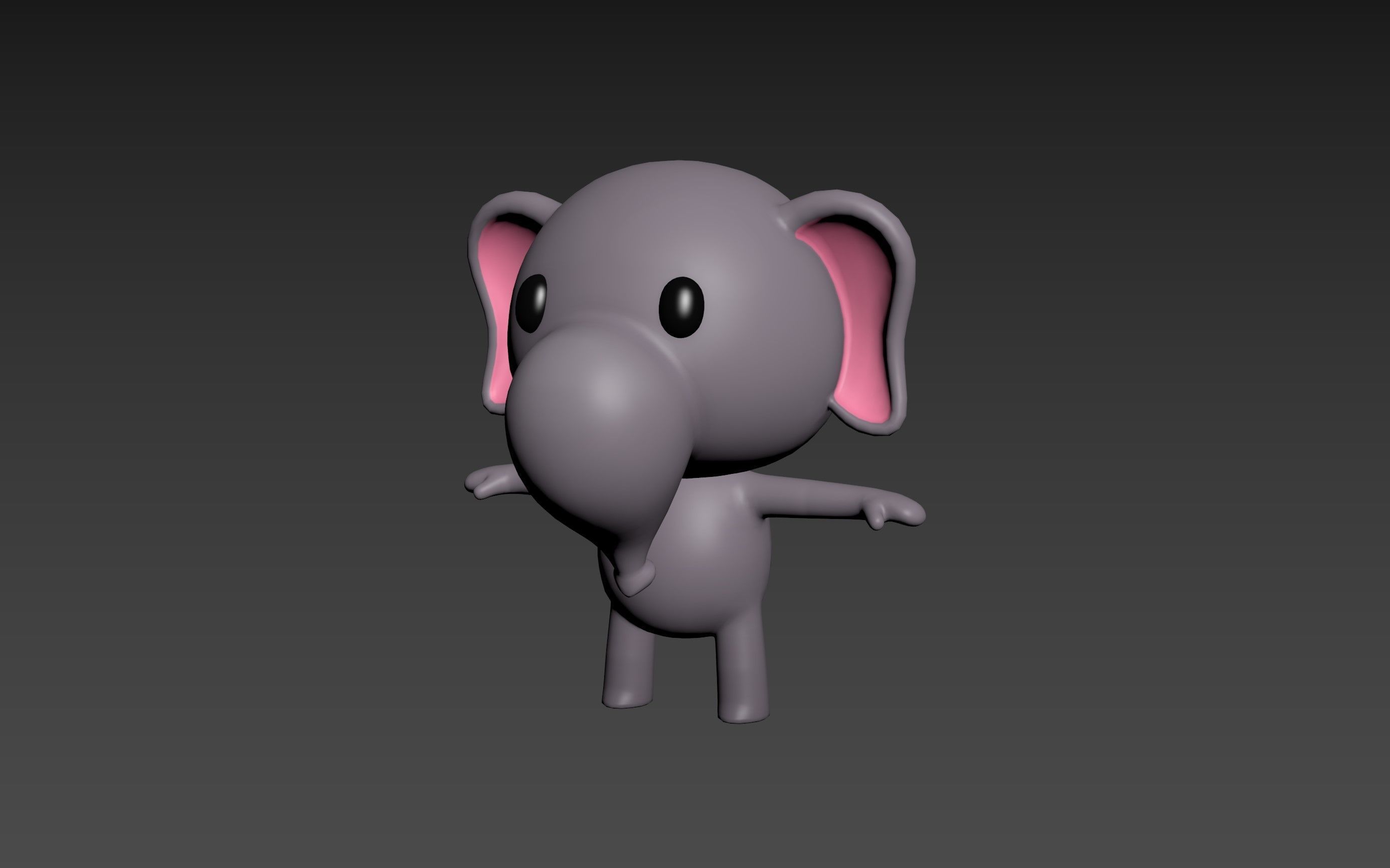 Little Elephant 3D model_16