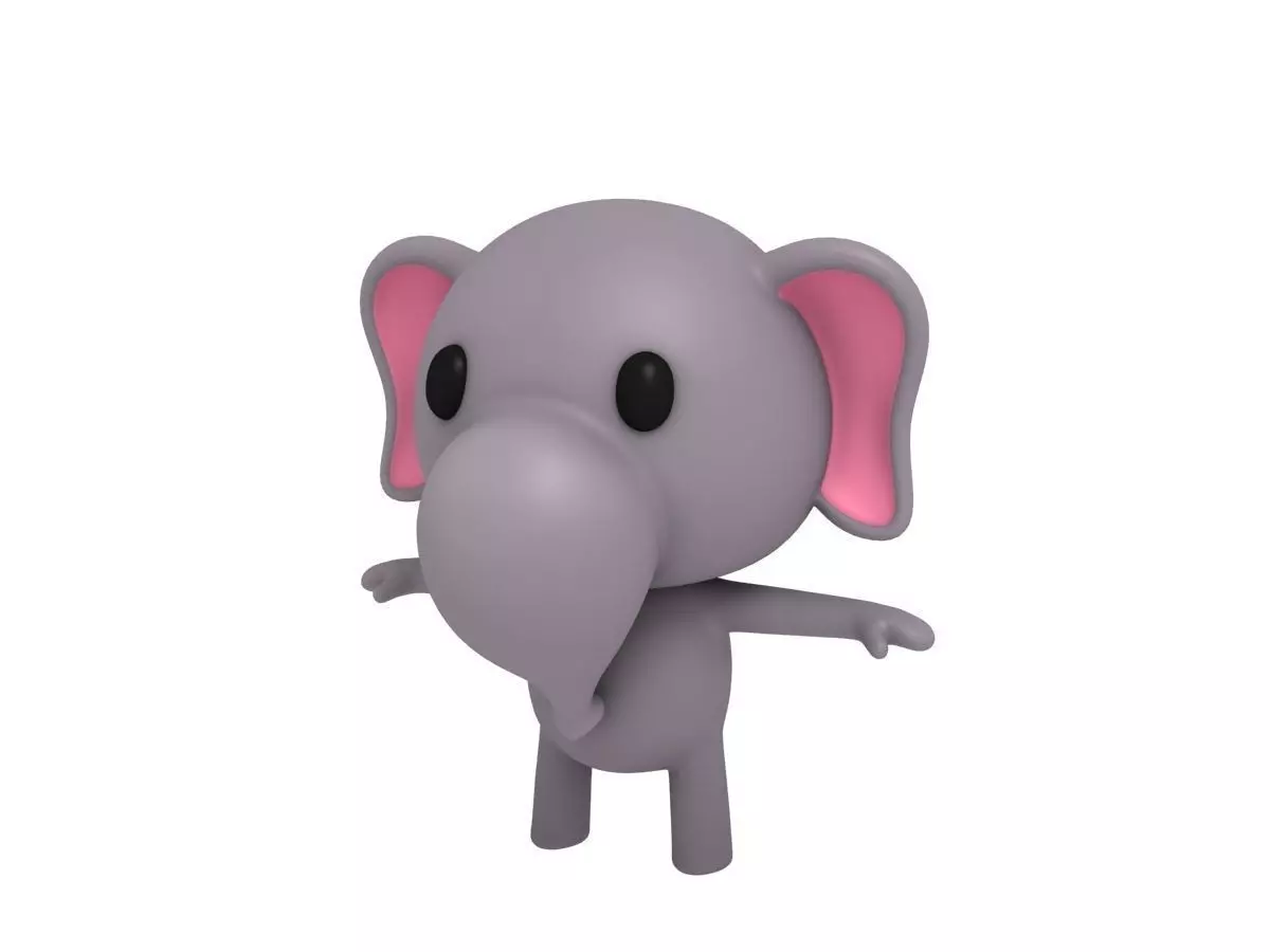 Little Elephant 3D model_0